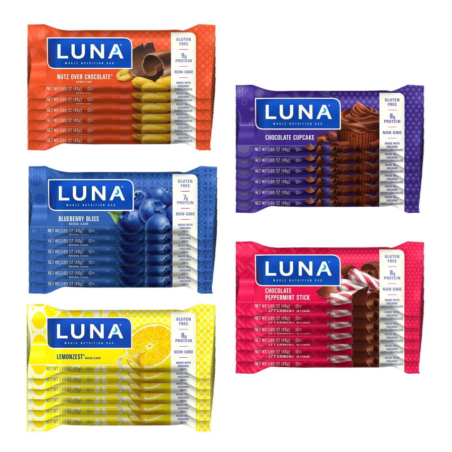 Luna Clif Bar | Luna Bulk Variatiepakket, 30 Repen